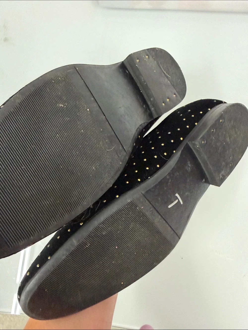 Giorgio Brutini Black Loafers with Gold Stud Detailing